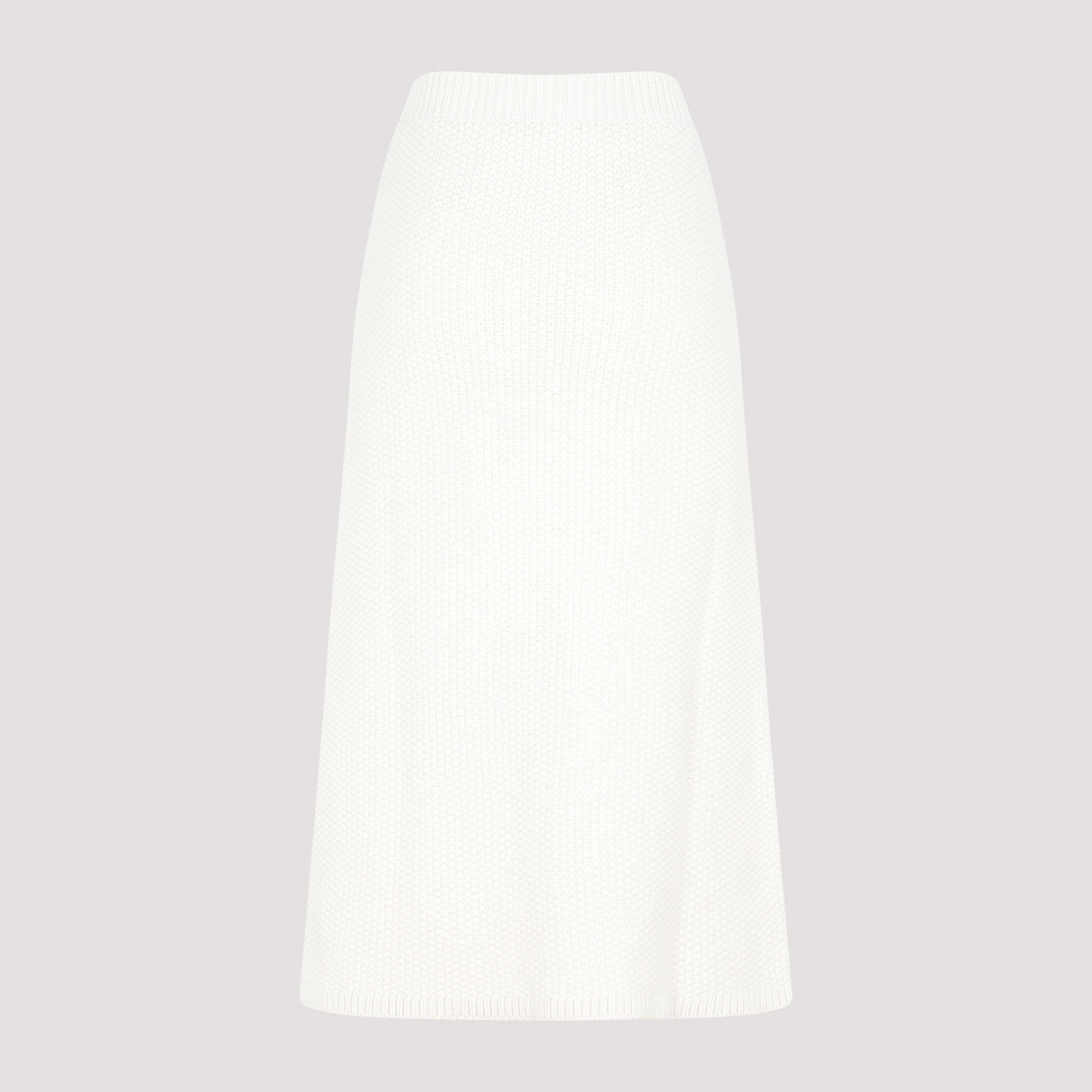 Luxurious Crochet Midi Skirt in White - FW22