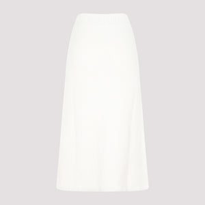 Luxurious Crochet Midi Skirt in White - FW22