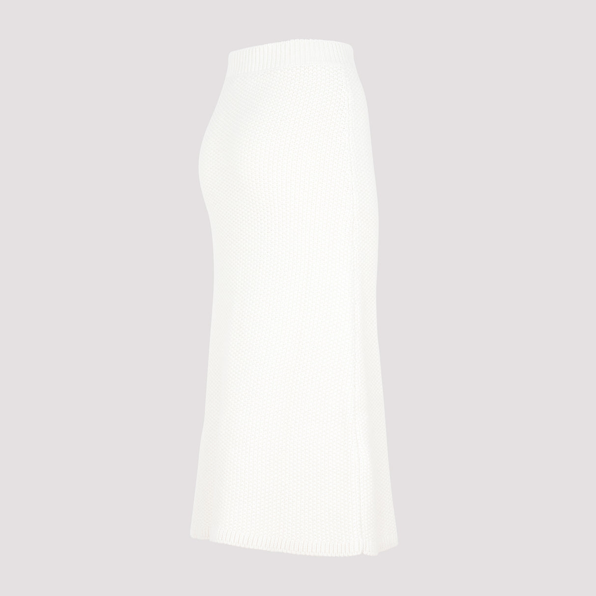 Luxurious Crochet Midi Skirt in White - FW22