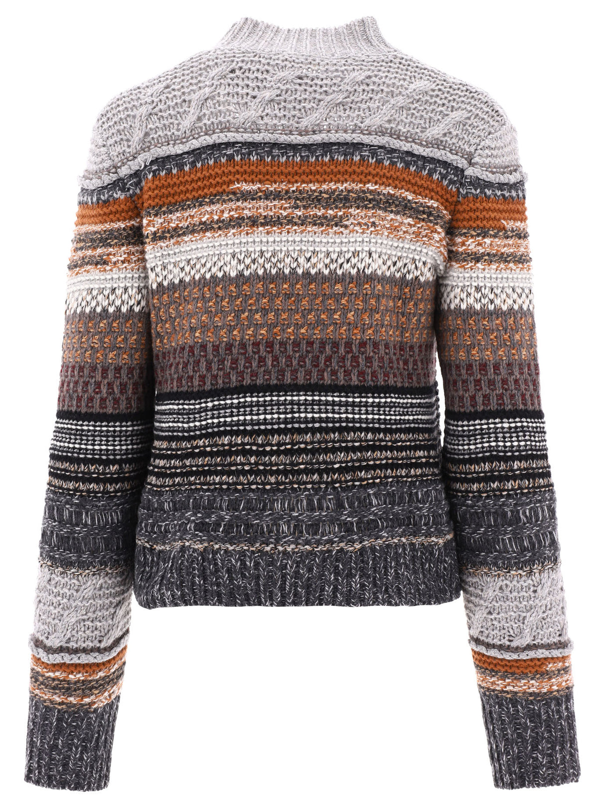 CHLOÉ Striped Cashmere and Wool Pullover for Women - FW22 Collection