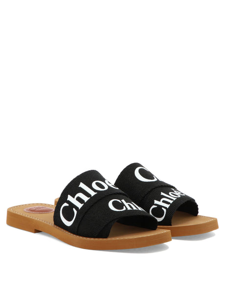 CHLOÉ Woody Flat Slip-On Sandals for Women