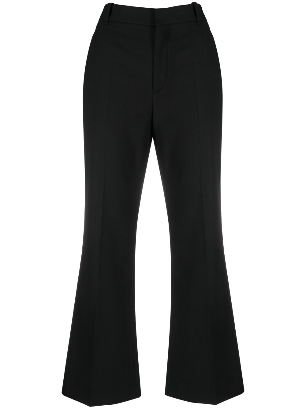 女款黑色羊毛混纺裤子 - FW23系列