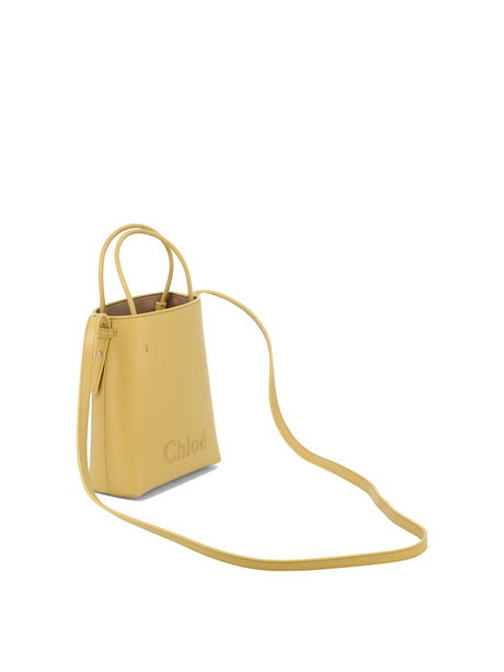 CHLOÉ Tan Leather Bucket Handbag for Women - SS24 Collection