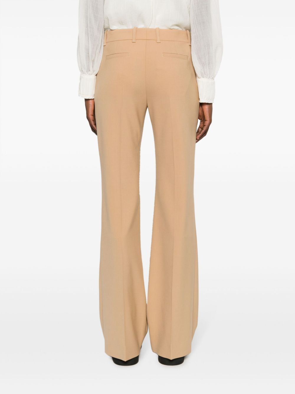 Pearlbeige Wool Blend Pants for Women - FW23 Collection