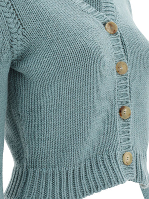 CHLOÉ Luxury Blue Cashmere-Blend Cardigan