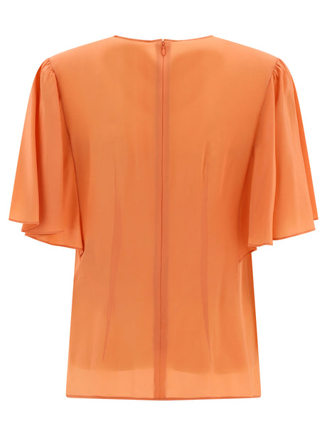 CHLOÉ Pink Wing Sleeve Top for Women