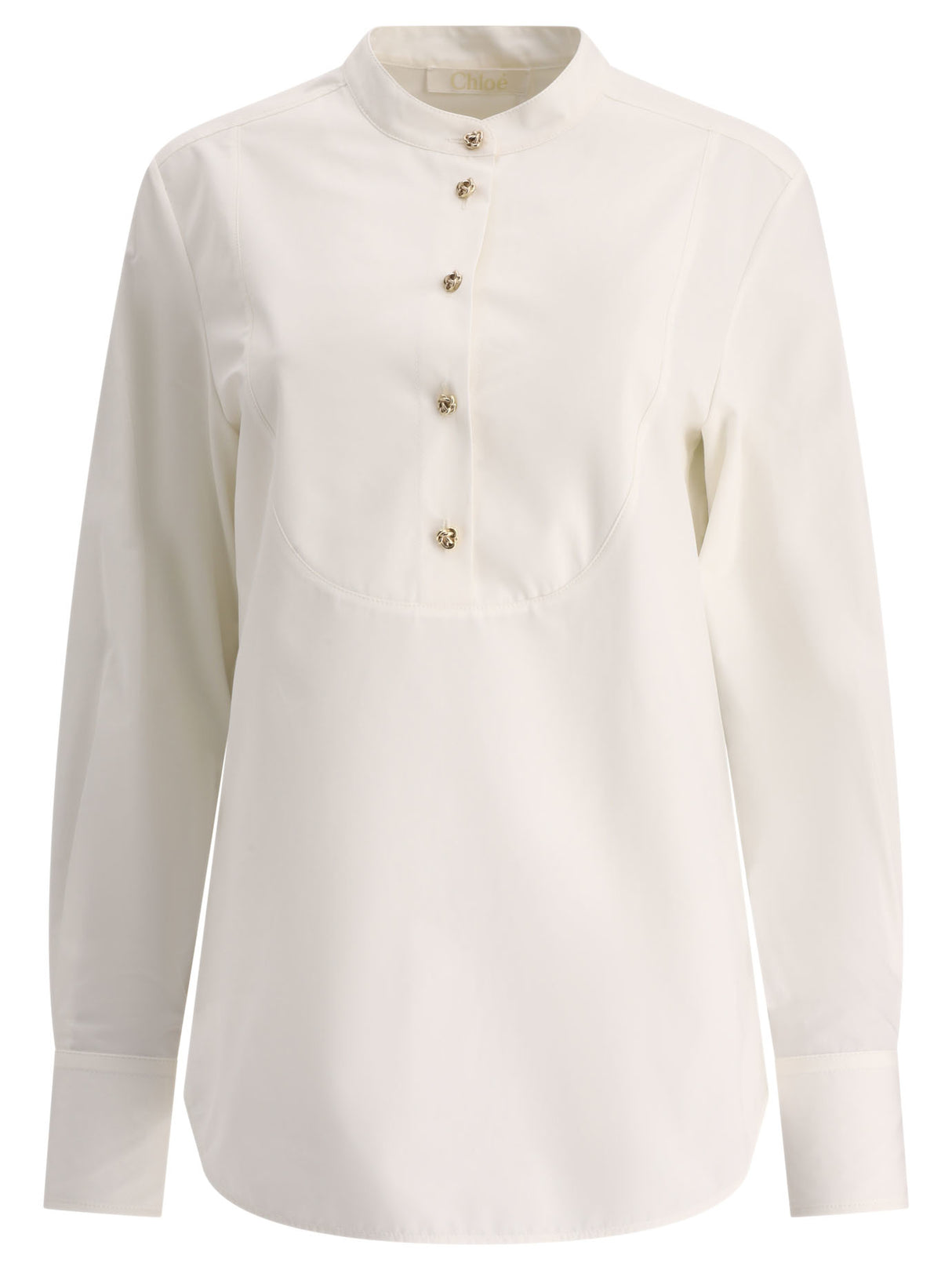 CHLOÉ Women's Beige Tuxedo Shirt for SS24