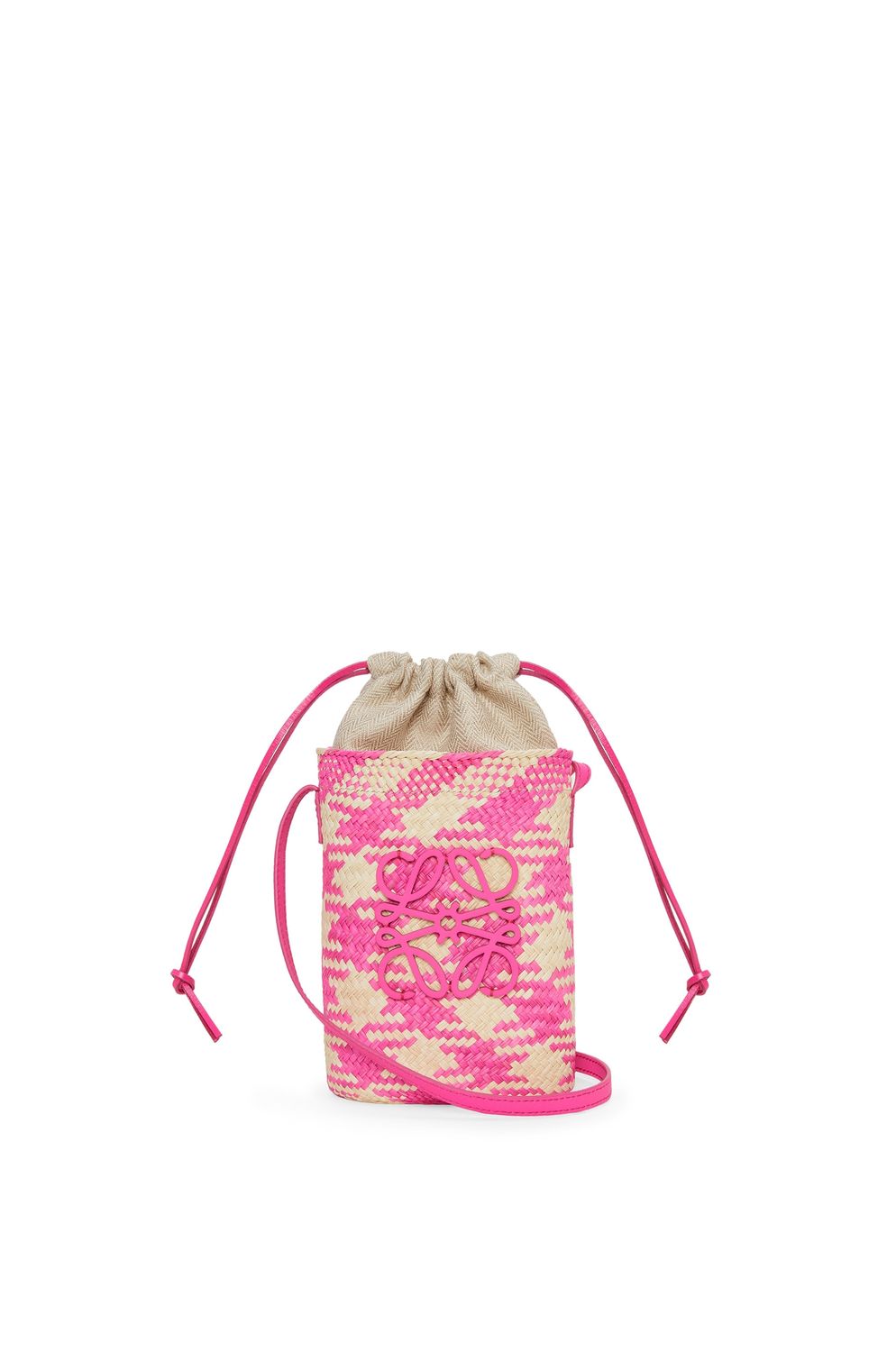 LOEWE Fuchsia Checkered Square Crossbody Bag for Women - SS24