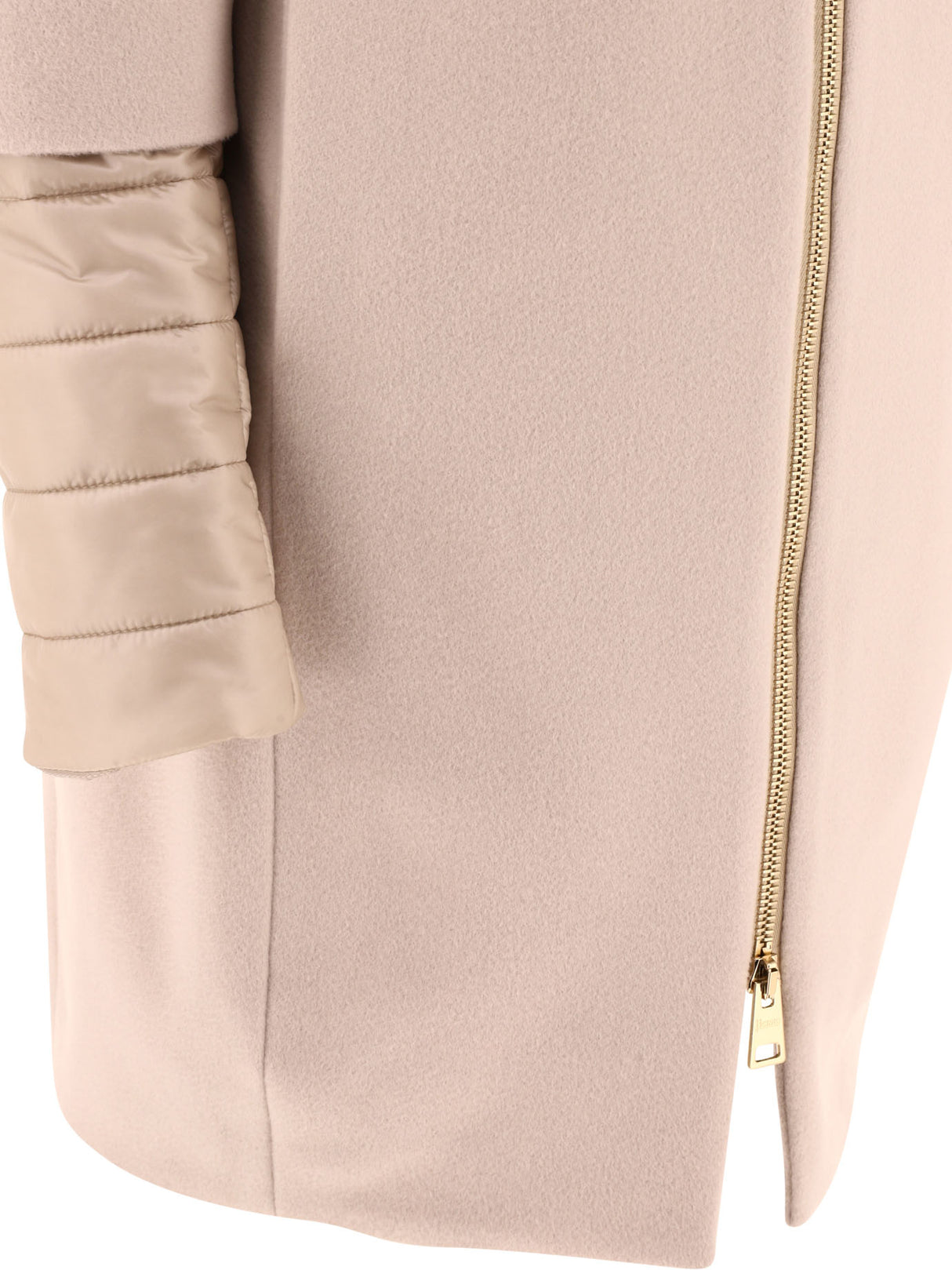 HERNO Elegant Beige Down-Trimmed Wool Jacket