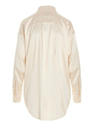 TOM FORD Elegant Pointed-Collar White Silk Shirt for Women