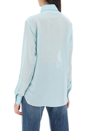 TOM FORD Fluid Semi-Transparent Blouse - Size 40