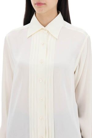 TOM FORD Fluid Silk Charmeuse Blouse Shirt - Relaxed Fit