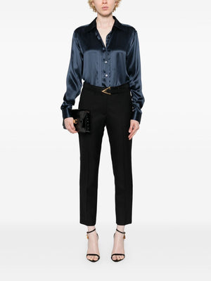 TOM FORD Fluid Silk Charmeuse Blouse Shirt - Relaxed Fit