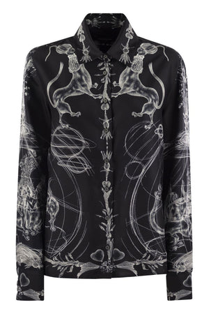 FABIANA FILIPPI Elegant Silk Twill Printed Shirt