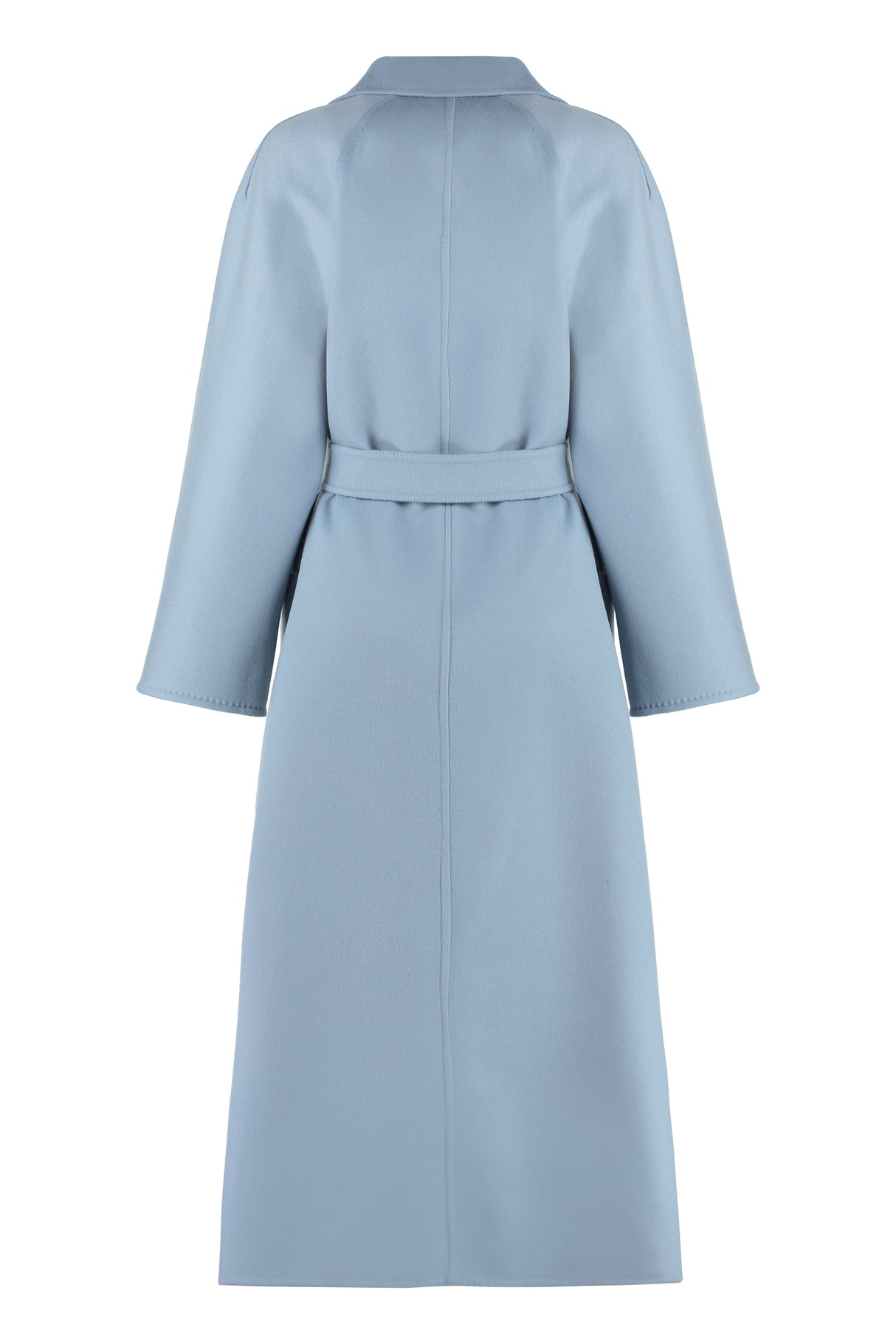 MAX MARA Light Blue Wool and Cashmere Jacket with Coordinated Waist Belt for Women - SS23