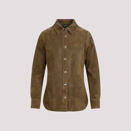 Luxurious Soft Suede Shirt for Women - Luxurious Brown Leather