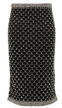 PINKO Crystal-Embellished Satin Pencil Skirt - Knee-Length