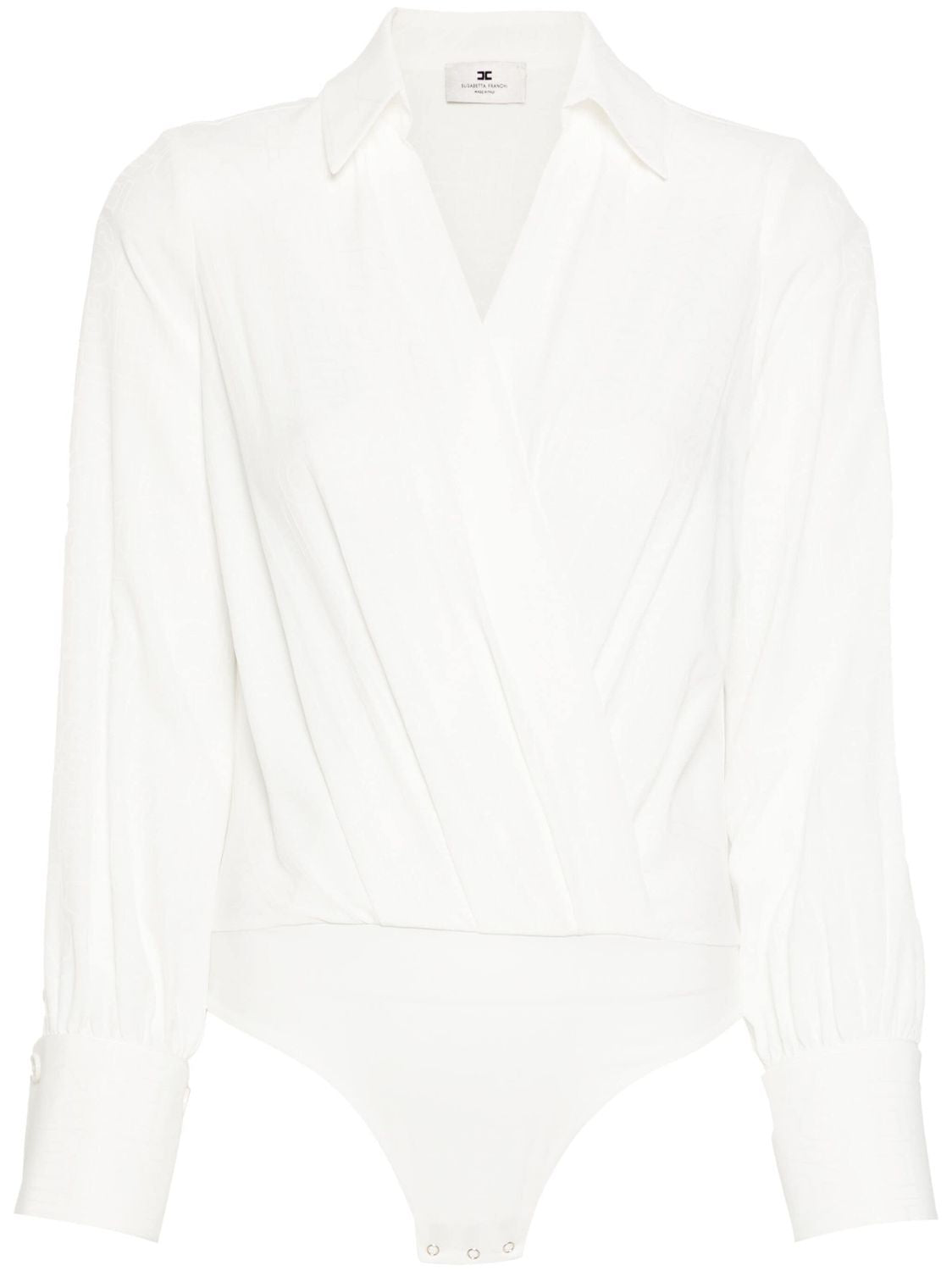 ELISABETTA FRANCHI Logo-Jacquard Wrap Bodysuit