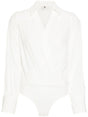 ELISABETTA FRANCHI Logo-Jacquard Wrap Bodysuit