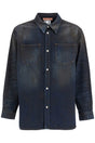 ACNE STUDIOS Unisex Relaxed Distressed Denim Shirt - Size L