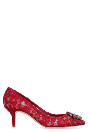 Red Lace Kitten Heels for Women - Inspired by Dolce & Gabbana