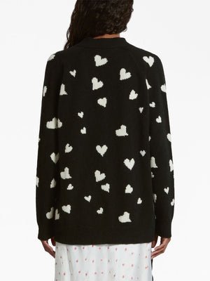 MARNI Black Heart Print Cardigan - FW23