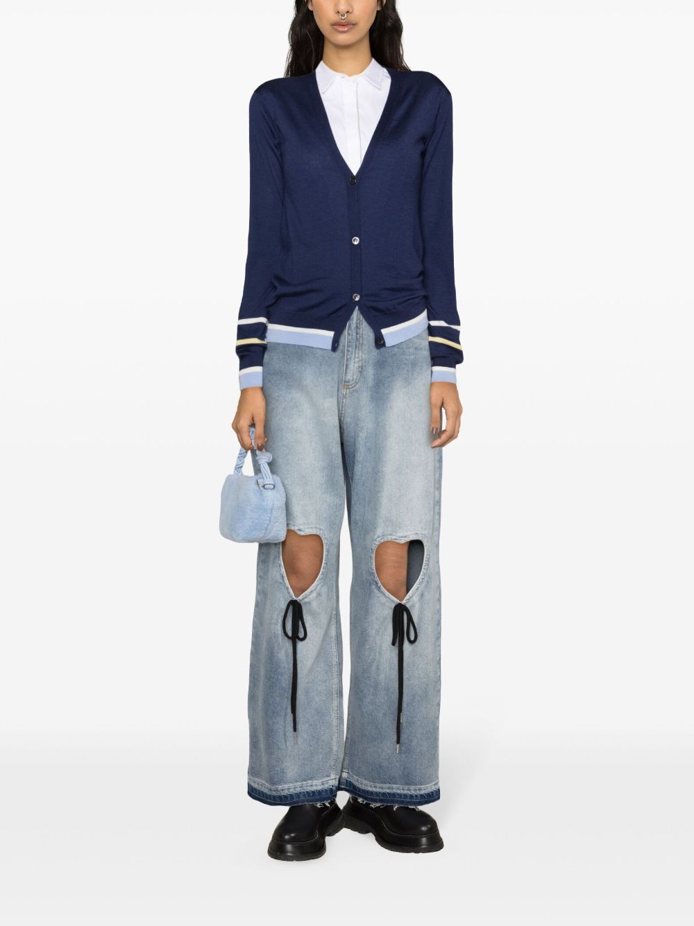 MARNI Navy Blue Spring Cardigan for Women