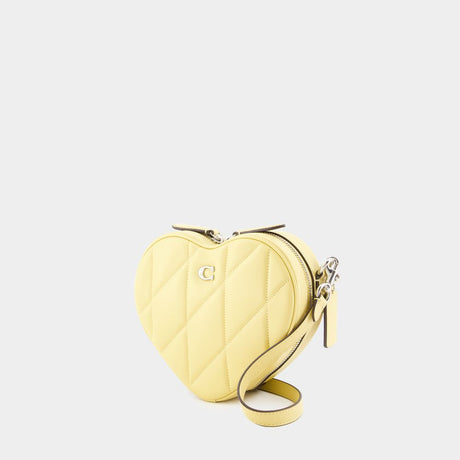 COACH Yellow Leather Heart Crossbody for Women - SS24 Collection