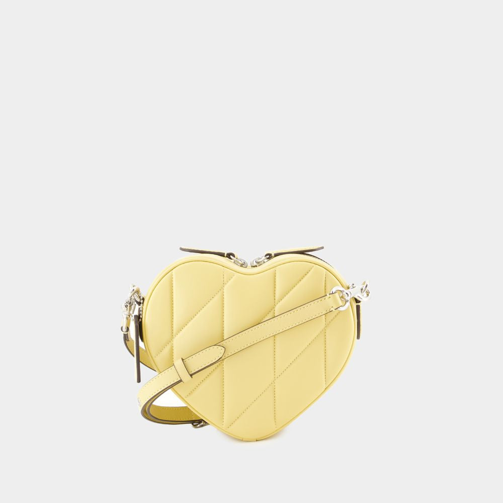 COACH Yellow Leather Heart Crossbody for Women - SS24 Collection