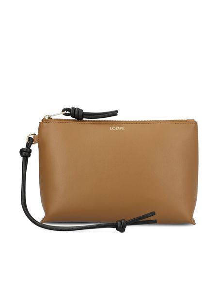 Brown Stylish Knot T Pouch Handbag for Women