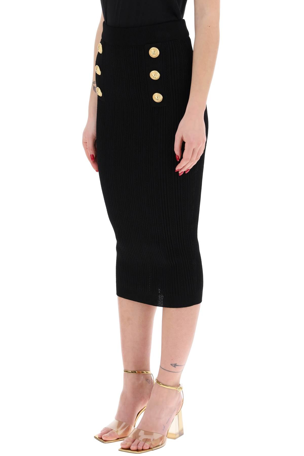 BALMAIN Stylish and Versatile Mid Skirt for Women - Perfect Addition to Your Wardrobe