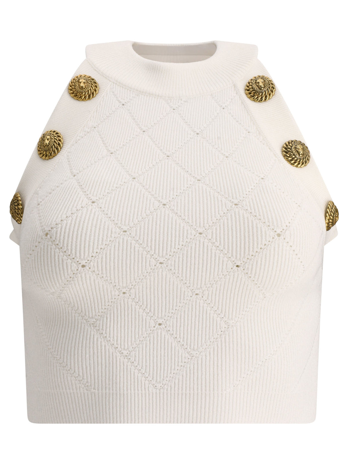 BALMAIN Strappy Relaxed Fit Tank Top - White