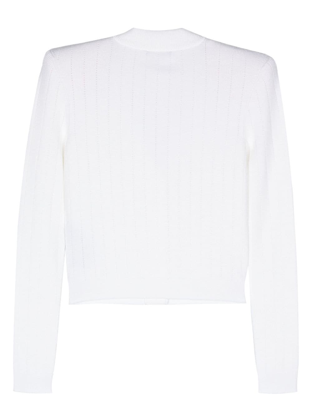 Áo len V-Neck Cardigan màu trắng trẻ trung