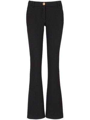 Chic & Timeless Flared Trousers in Luxurious Virgin Wool Crepe Texture