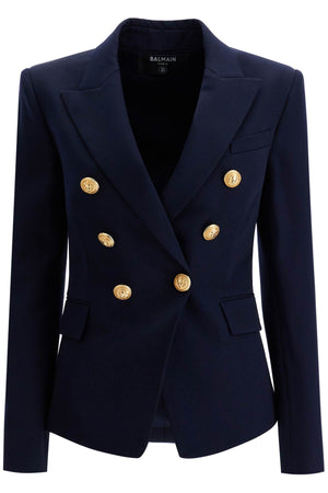 BALMAIN Elegant 6-Button Double-Breasted Wool Jacket