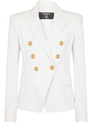Áo khoác bông trắng kép tôn dáng cho nữ - Bộ sưu tập SS24