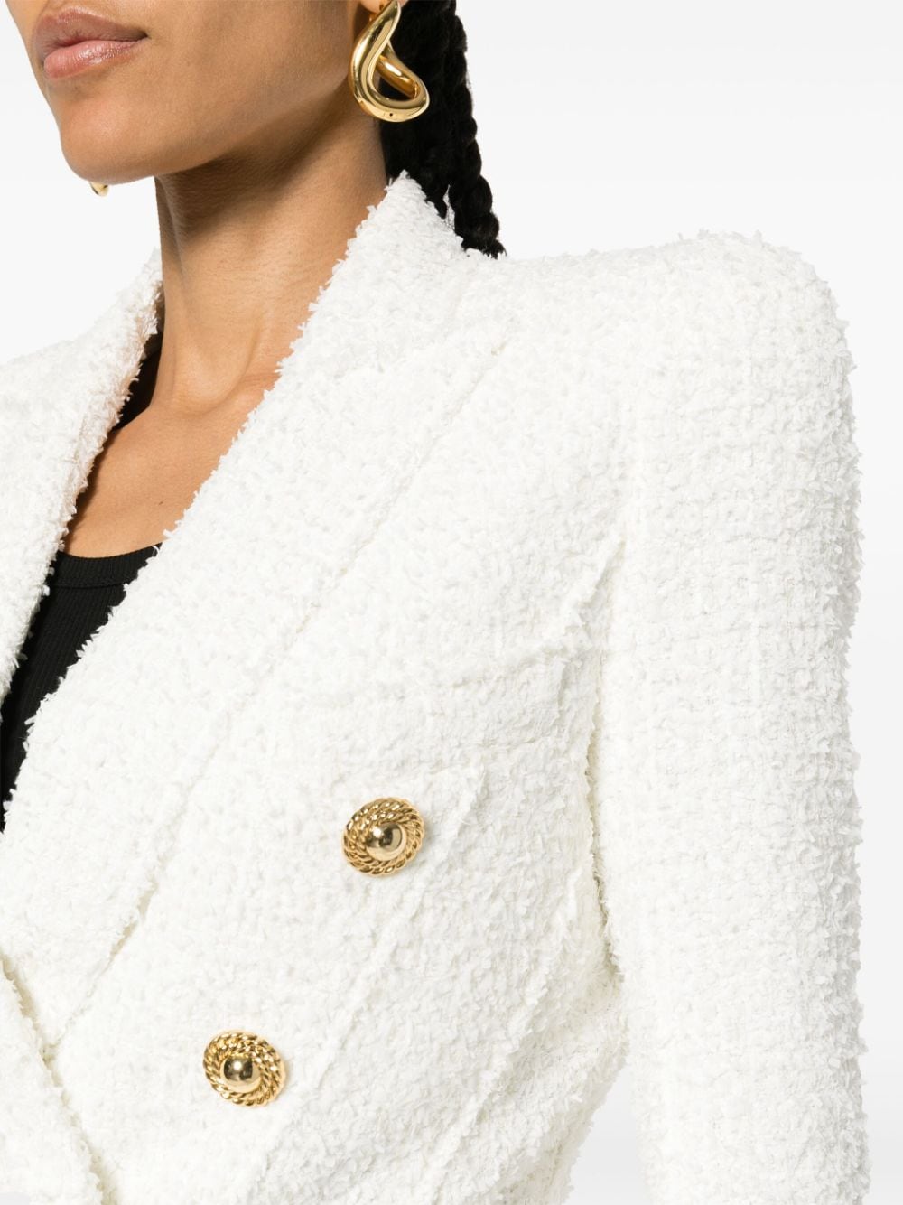 BALMAIN White 24SS Jacket for Women