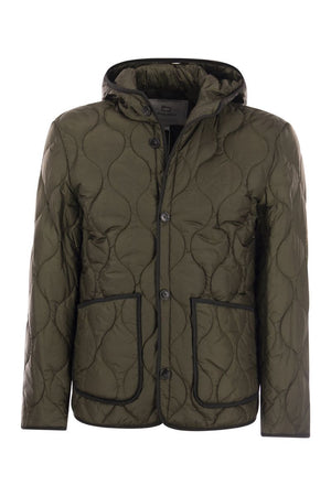 WOOLRICH Men's 3-in-1 Hooded Jacket for Any Adventure - Lightweight Quilting, Waterproof Design - FW23