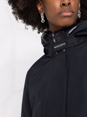 WOOLRICH Arctic Elegance Navy Padded Parka Jacket