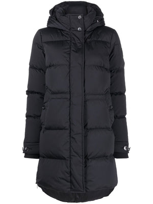 WOOLRICH Black Down Puffer Jacket with Hood for Women - FW23 Collection