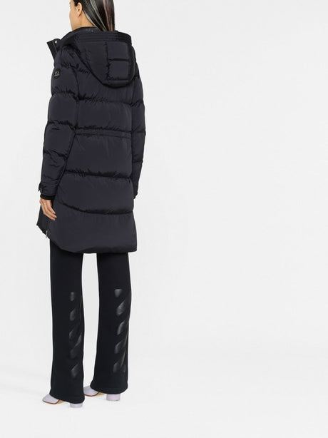 Áo khoác dày lông vịt đen có mũ cho phụ nữ - Bộ sưu tập FW23