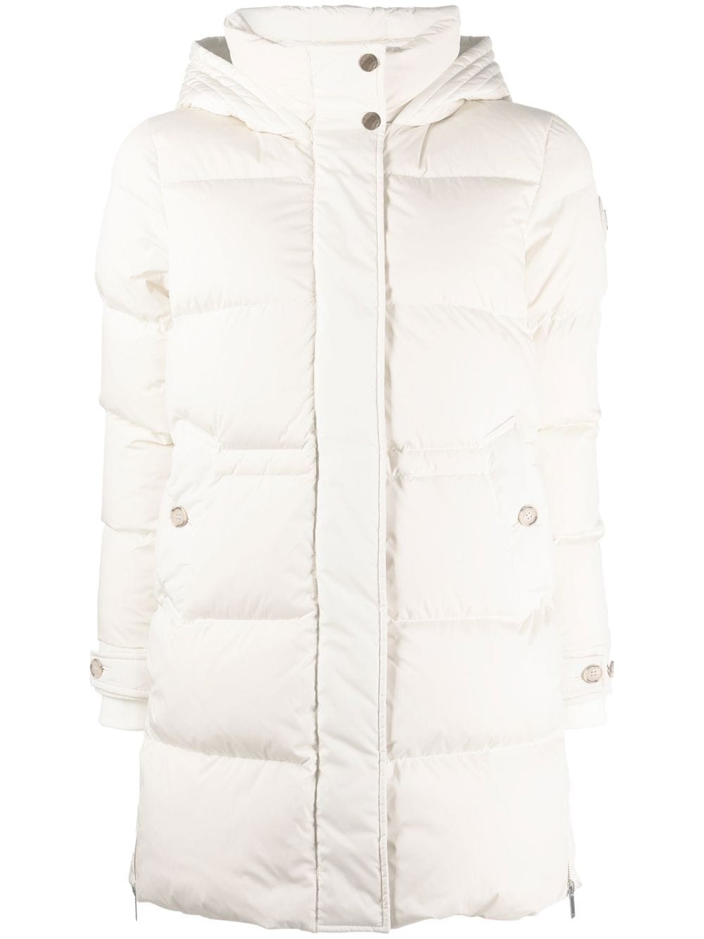 WOOLRICH Alsea Feather-Down Hooded Parka Jacket for Women in Tan