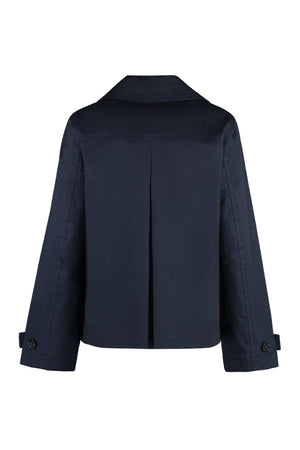 WOOLRICH Navy Double-Breasted Cotton Jacket for Women - SS24