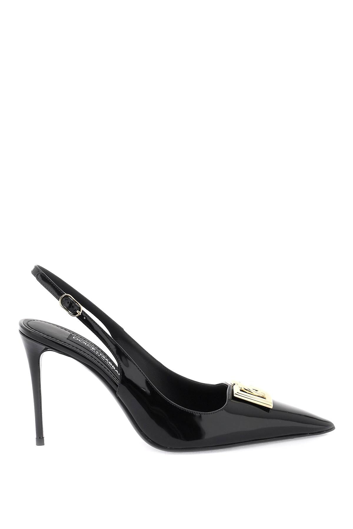 DOLCE & GABBANA Glossy Leather Slingback Pumps for Women