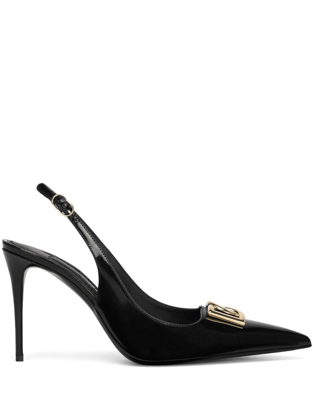 DOLCE & GABBANA Glossy Leather Slingback Pumps for Women