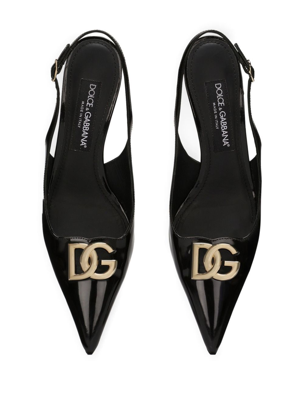 DOLCE & GABBANA Timeless Patent Pumps - Beige