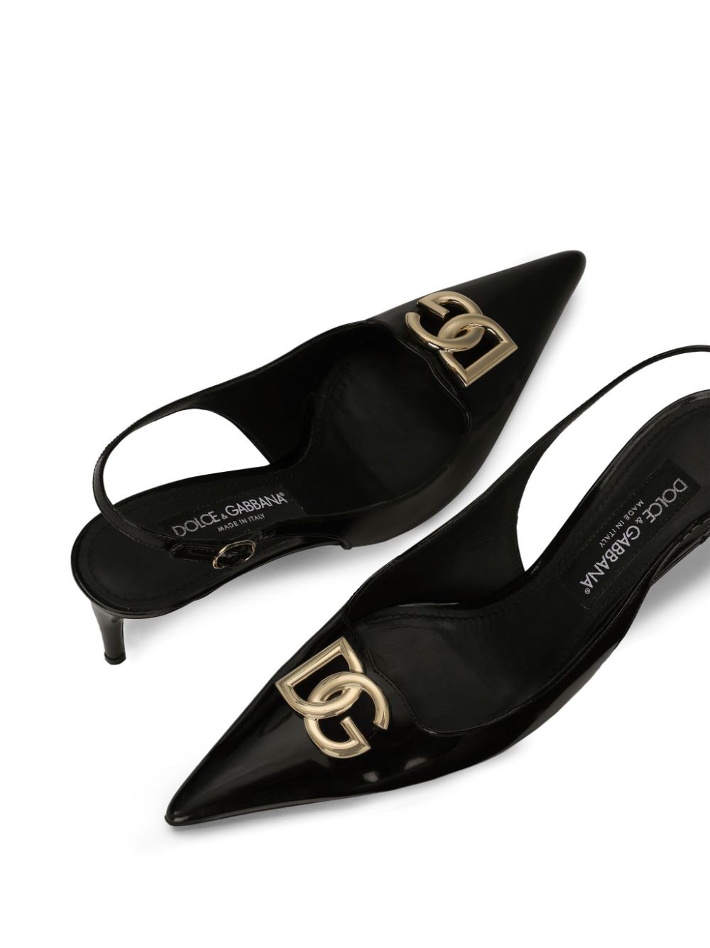 DOLCE & GABBANA Timeless Patent Pumps - Beige