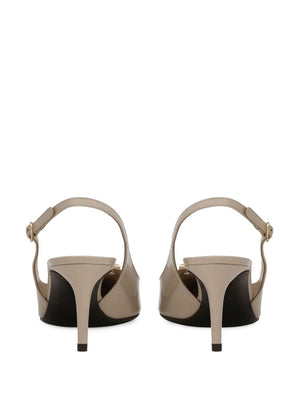 DOLCE & GABBANA Timeless Patent Pumps - Beige