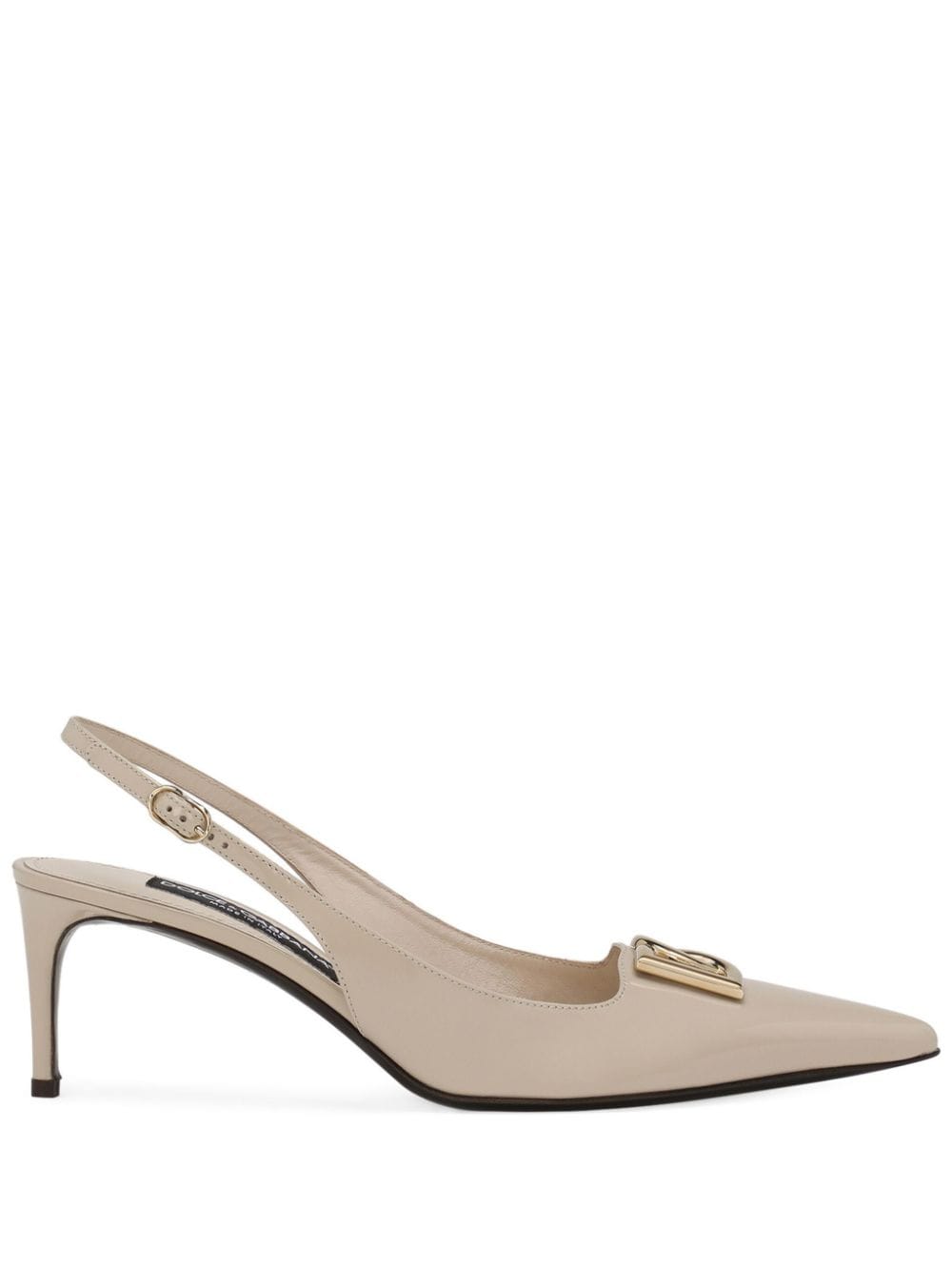 DOLCE & GABBANA Timeless Patent Pumps - Beige