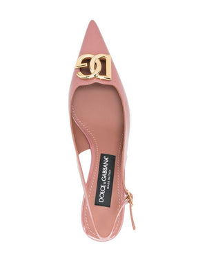 DOLCE & GABBANA Timeless Patent Pumps - Beige